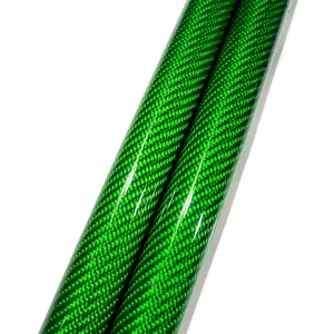 High Quality Roll-wrapped Color Black Twill Bright Carbon Fiber Tube 1500mm