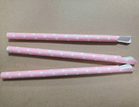 Haute Qualité 6mm Sable Pelle À Glace Cuillère Pailles En Papier pour Smoothie