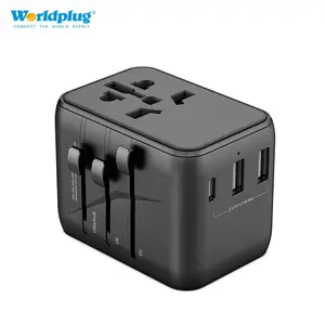 Worldplug 2023อะแดปเตอร์อเนกประสงค์แบบ USB สองช่องชนิด C อะแดปเตอร์เดินทางอะแดปเตอร์ชาร์จผนัง