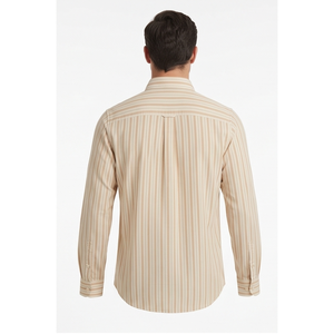 Camisa de Vestir a Rayas para Hombre, Manga Larga, Popelina de Algodón, Estilo Casual Elegante, Antiarrugas, 140g, Impresión Serigráfica - Product Image 5
