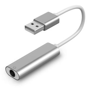 Adaptateur audio USB vers 3,5 mm, <span class=keywords><strong>carte</strong></span> <span class=keywords><strong>son</strong></span> externe, USB A vers prise casque, plug and play pour <span class=keywords><strong>PC</strong></span> portable - Product Image 1