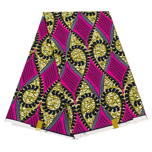 Новое поступление, нигерийский материал для платья «своими руками», африканский 100%, полиэстер, окрашенная воском, ткань с принтом <span class=keywords><strong>java</strong></span>, 6 ярдов - Product Image 1