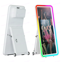 Miroir pliable 32 "LCD écran tactile Photobooth haute luminosité lumière LED DSLR caméra pour Festivals Selfie Flight Case
