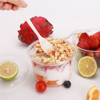 Promotie Logo Afdrukken 16Oz 24Oz 32Oz Ronde Vorm Plastic Huisdier Salade Fruit Groente Noten Deli Container Cup Met Deksel