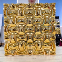 Dicloud — papier peint 3D panneau métallique, couleur or, en PVC, pour intérieur de la salle, décor artistique