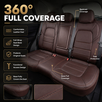 Fundas Universales de Asientos de Coche de Cuero Nappa, Juego Completo para SUV, Sedán, Camioneta, Impermeables, Transpirables, con Logotipo Personalizado, Venta al Por Mayor
