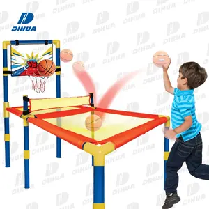 3 In 1 Rebound-Spellen Set Tafeltennisspeelgoed Voor Kind Met Arcadebal En Basketbal Indoor Sport Familiespel