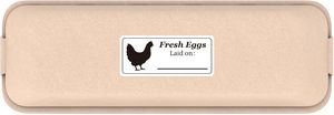 Etiquetas Rectangulares de Papel de 3x1.3 Pulgadas (102cs) para Marcar la Fecha de Producción de Huevos Frescos, para Cartones de Huevos de Granja, Empaquetado para Productores - Product Image 4