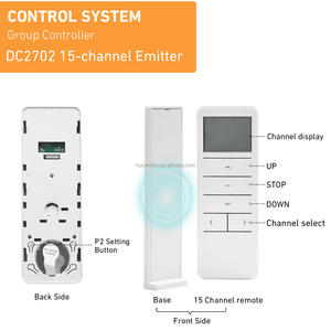 Control Remoto de Repuesto de 15 Canales # DC2702 Controla hasta 15 Motores Motorizados (<span class=keywords><strong>Toldo</strong></span>, Persiana, Cortina <span class=keywords><strong>Enrollable</strong></span>, etc.) - Product Image 4