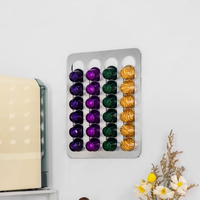 Support mural en métal pour capsules Nespresso Original Line, carrousel, support pour café moulu Keurig, boîte de rangement, tiroir, support pour capsules