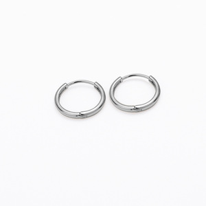Pendientes de aro de oro, plata, oro rosa, aleación de cobre, círculo geométrico, pequeños, modernos, estilo sencillo, para mujer, joyería - Product Image 4