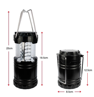 Lanterne de camping LED portable alimentée par batterie, lampe LED extérieure lumineuse avec poignée pour la randonnée, l'escalade et l'utilisation en voiture