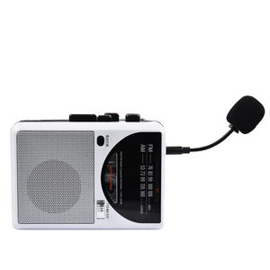 Radio cassette rétro portable AM/FM avec microphone et haut-parleur intégrés pour étudiants - Product Image 2