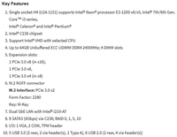 Carte mère de serveur Micro-ATX MBD-X11SSH-F avec un seul processeur Intel C236 LGA-1151 (socket H4), prise en charge DDR4