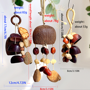 Campanas <span class=keywords><strong>de</strong></span> Viento Hechas a Mano con Cáscara <span class=keywords><strong>de</strong></span> <span class=keywords><strong>Coco</strong></span> Natural, Campanas <span class=keywords><strong>de</strong></span> Viento Rústicas Boho con Semillas <span class=keywords><strong>de</strong></span> Frutas para Decoración <span class=keywords><strong>de</strong></span> Jardín, Patio y Hogar - Product Image 6