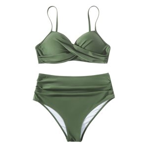 Nuovo Bikini Brasiliano a Due Pezzi con Vita Alta e Dettagli Arricciati per Donna 2026, Costume da Bagno Sexy Imbottito a Vestibilità Slim, Asciugatura Rapida, Abbigliamento da Spiaggia - Product Image 2
