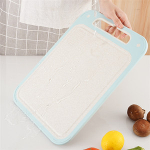 Tabla de Cortar Antideslizante de Doble Cara, Tabla de Cortar de Acero Inoxidable y Plástico de Paja de Trigo para Alimentos - Product Image 5