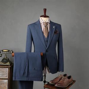 Elegante de gama alta personalizado de 3 piezas Slim Fit hombres Formal <span class=keywords><strong>traje</strong></span> de negocios de fábrica al por mayor personalizado Personal exclusivo vestido conjunto - Product Image 3