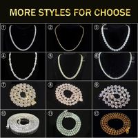 Venta caliente Vvs Moissanite Tennis Link Chain Bracelet Iced Out Round Brilliant Cut Diamond 925 Silver Tennis Chain Joyería fina