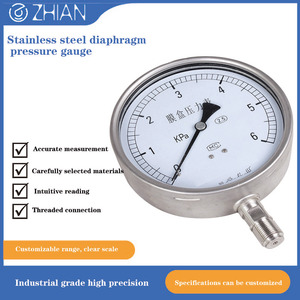 Manomètre à diaphragme haute précision à micro-pression négative en acier inoxydable YE-100BF YE-150BF personnalisé 2,5 KPa - Product Image 4