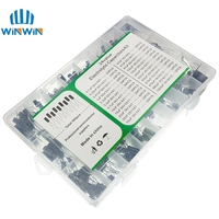 AITEWIN ROBOT 500 pièces/lot DIY 0.1UF-1000UF 24 valeurs Condensateurs électrolytiques en aluminium 16-50V Kit assorti en boîte Général