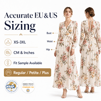 Fabricant de robes florales personnalisées pour femmes, robe maxi en viscose imprimée, robe d'été à fleurs, vêtements décontractés pour femmes, vêtements de détente, vêtements pour femmes, usine OEM ODM