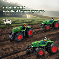 6609 B K 1/24 4WD 6CH Voiture RC à quatre roues motrices, tracteur agricole télécommandé multifonction, modèle de jouet avec lumières, cadeaux