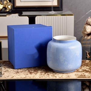 Italian style Large & <b>Small</b> Contemporary Porcelain Flower Pots for Home Decor-Luxury Tabletop Lantern <b>Vase</b> - Product Image 4