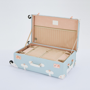 Uniwalker — <span class=keywords><strong>valise</strong></span> à malle à roulettes Vintage, belle <span class=keywords><strong>valise</strong></span> de voyage rétro, bagage en cuir avec serrure TSA - Product Image 5