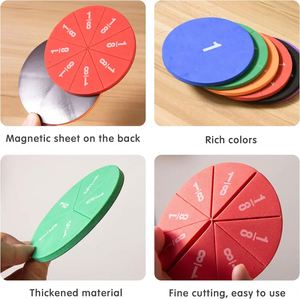 Fichas Magnéticas de Fracciones, Círculos, Material Didáctico para Fracciones en la Escuela Primaria, Recursos de Imanes para Fracciones - Product Image 5