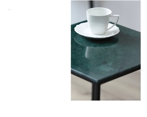 Nordico moderno <span class=keywords><strong>quadrato</strong></span> <span class=keywords><strong>nero</strong></span> tavolino laterale in ferro con marmo naturale verde sulla fabbrica di mobili direttamente in Cina - Product Image 4