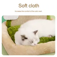 Arbres à chat écologiques très vendus, grattoir durable en bois pour chat avec lit, sisal anti-déchirure non pelucheux