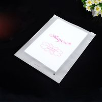 Nouveau design de sac à fermeture éclair givré pour emballage de chemises vêtements vêtements sous-vêtements chaussettes T-shirt sacs personnalisés à logo coulissant
