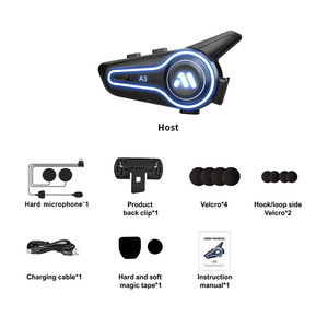 Auriculares para Casco de Motocicleta con Batería de Larga Duración y Control por Voz para Cascos Integrales y Abiertos, Modelo A3 Nuevo - Product Image 4