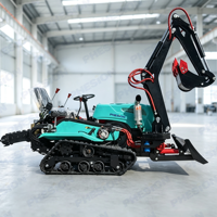 Mini Tractor Diesel de Alta Calidad de 35 HP, Autopropulsado, Cultivador Rotatorio para Uso en Pequeñas Granjas y Jardines