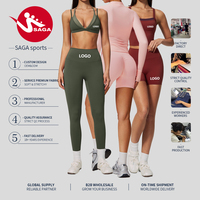 Set Olahraga Wanita 3 Potong, Yoga Athletic Quick Dry Gym Tight Fit Breathable Matching Set dari Source Factory