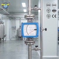 Débitmètre à flotteur en tube métallique Hastelloy anti-corrosion HART, direct usine KY AMH, pour la détection de gaz acides chimiques en petits conduits