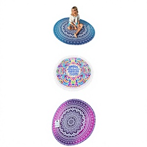 Tapiz Bohemio de Yoga con Chakras, Decoración de Pared Rectangular de Poliéster Estampado, Diseño de Mandala Naranja y Negro, Lavable a Máquina - Product Image 2
