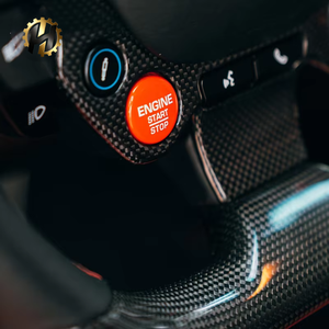 Volante Deportivo de Alta Calidad en Cuero Rojo y Fibra de Carbono para Mejorar el Interior de Ferrari - Product Image 6
