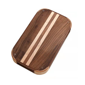 Wooden Black <b>Walnut</b> Tray 39x24.8cm Reusable Tea Snack Serving Tray For Home Living Room <b>Coffee</b> <b>Table</b> Storage - Product Image 4