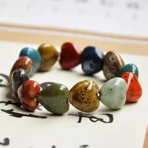 JC new design different shapes ceramic stone bead bracelet unisex multi colors factory stock wholesale ceramic bracelet