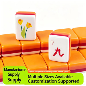 Luxury Factory Spot Mahjong Tiles Rose Graphic Color Matching Mini Travel Portable Hand Play Four-layer <b>Entertainment</b> - Product Image 5