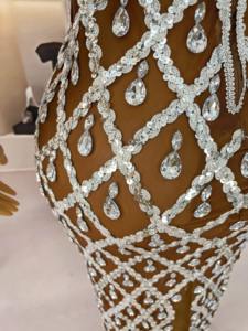 Sexy Funkelndes Diamant-Strass Ärmelloses Langes Empire-Taille Kleid Elegantes Mesh-Abendkleid für Hochzeit, Abschlussball und Geburtstag - Product Image 5