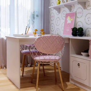 <span class=keywords><strong>Bureau</strong></span> d'étude rose minimaliste moderne pour chambre de filles, table d'écriture pour enfants avec armoire de rangement, <span class=keywords><strong>bureau</strong></span> multifonctionnel pour enfants - Product Image 1