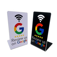 Наклейка-карта NFC с чипом NTAG215 для Google-рейтингов/отзывов, гибкая, из ПВХ, с функцией активации касанием, для трансграничной торговли
