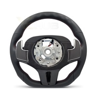 Volant en cuir pleine fleur à fond plat avec garniture noire pour BMW Série G G11 G12 G20 G21 G22 G30 M2 G87 M3 G80 M4 G82 G05 G06