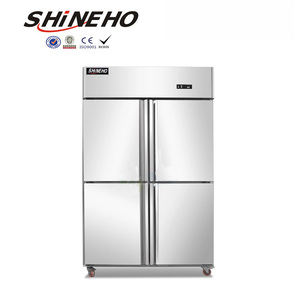 Shineho High Quality Stainless Steel Luxury Commercial 4 Doors Direct-cooling <b>Refrigerator</b> and Freezer for Sale W456 Refrigerati - Product Image 1