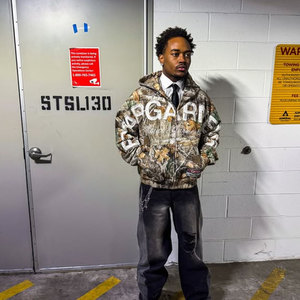 Felpa pesante con Zip tagliata e cucire da uomo oversize 450gsm Camo vero albero su tutta la stampa digitale felpa con cappuccio ricamata 3d - Product Image 4