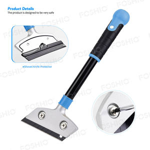 फोशियो कस्टमाइज हॉब विनाइल ग्लू रिमूवर स्टील ब्लेड के साथ लंबे हैंडल वाले रेजर ब्लेड ग्लास स्क्रैपर - Product Image 5