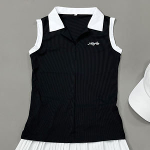 Neues Damen-Sommer-Tennisoberteil mit V-Ausschnitt, Ärmellos, Feuchtigkeitsableitend und Schweißabsorbierend, Casual Sportbekleidung - Product Image 5